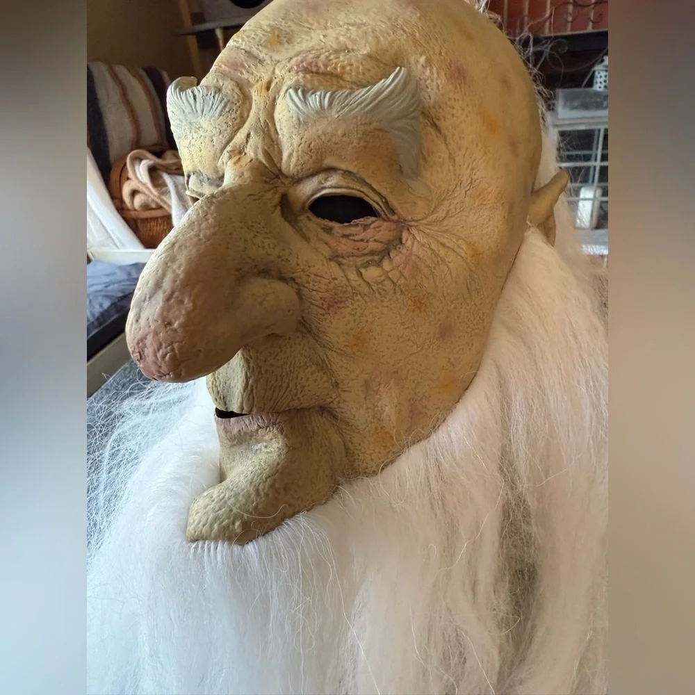 Mario Chiodo 2004 Wizard Mask Warlock Long White Beard Merlin